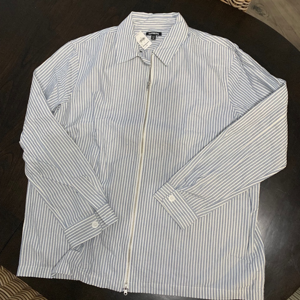 Express Seersucker Mens Light Weight Jacket Size XL